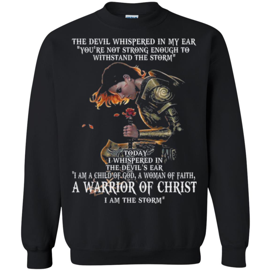 Warrior T-shirt I Am A Child Of God A Woman Of Faith T-shirt Black