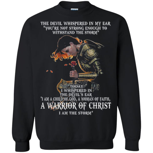 Warrior T-shirt I Am A Child Of God A Woman Of Faith T-shirt Black