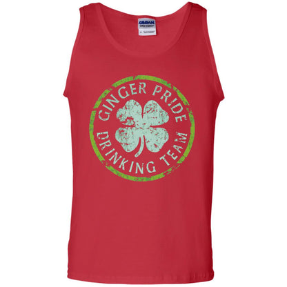 Funny Ginger Pride Drinking Team Irish T-shirt Red