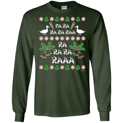 Christmas T-shirt Fa Ra Ra Chinese Duck Dinner Forest Green