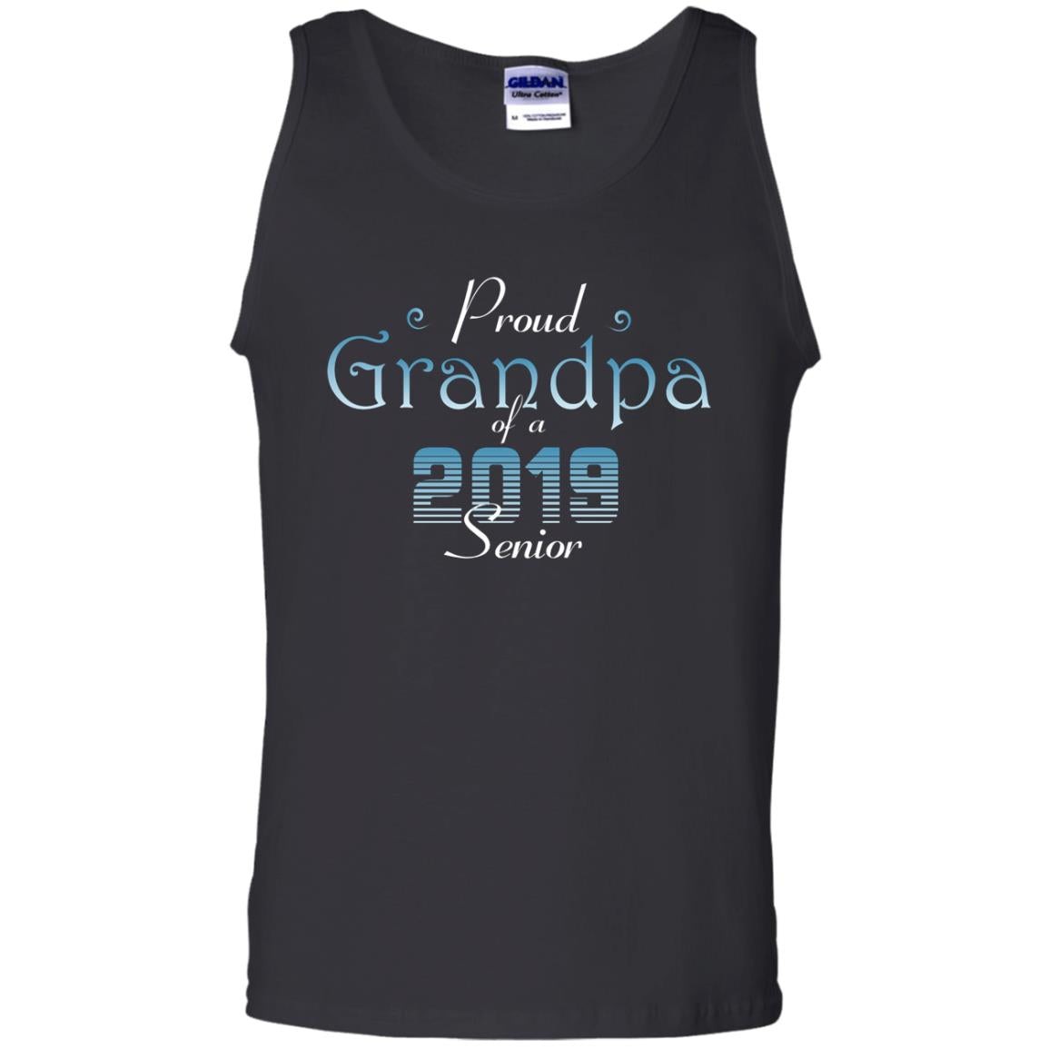 Proud Grandpa Of 2019 Senior Granddad Shirt Black