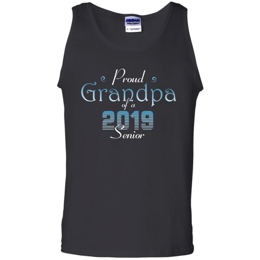 Proud Grandpa Of 2019 Senior Granddad Shirt Black