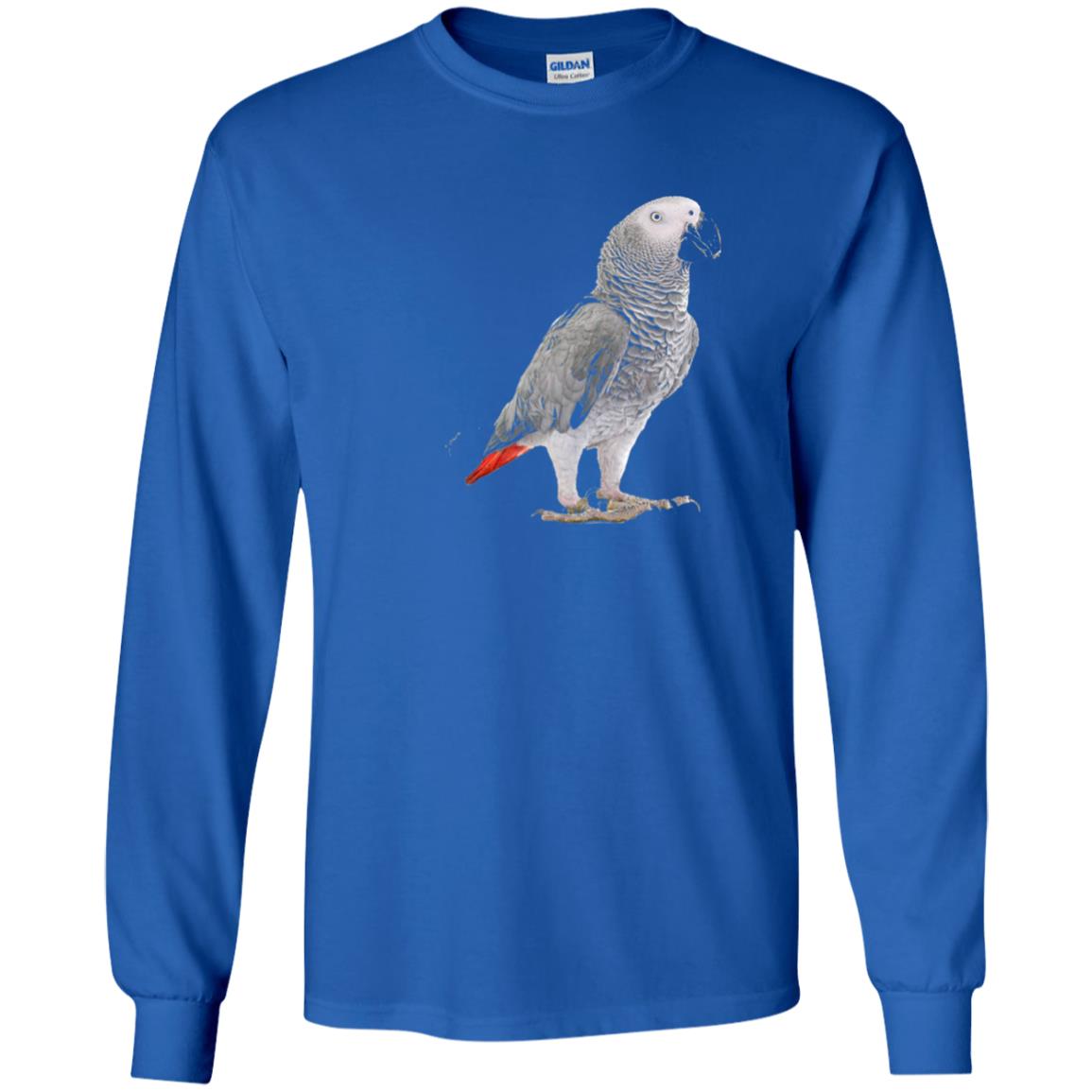 Funny African Grey Parrot Bird T-shirt Royal
