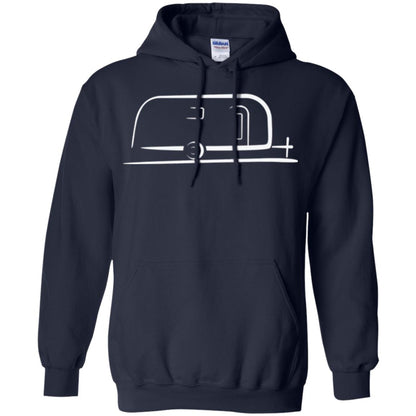 Vintage Airstream Style Streamlined Trailer T-shirt Navy