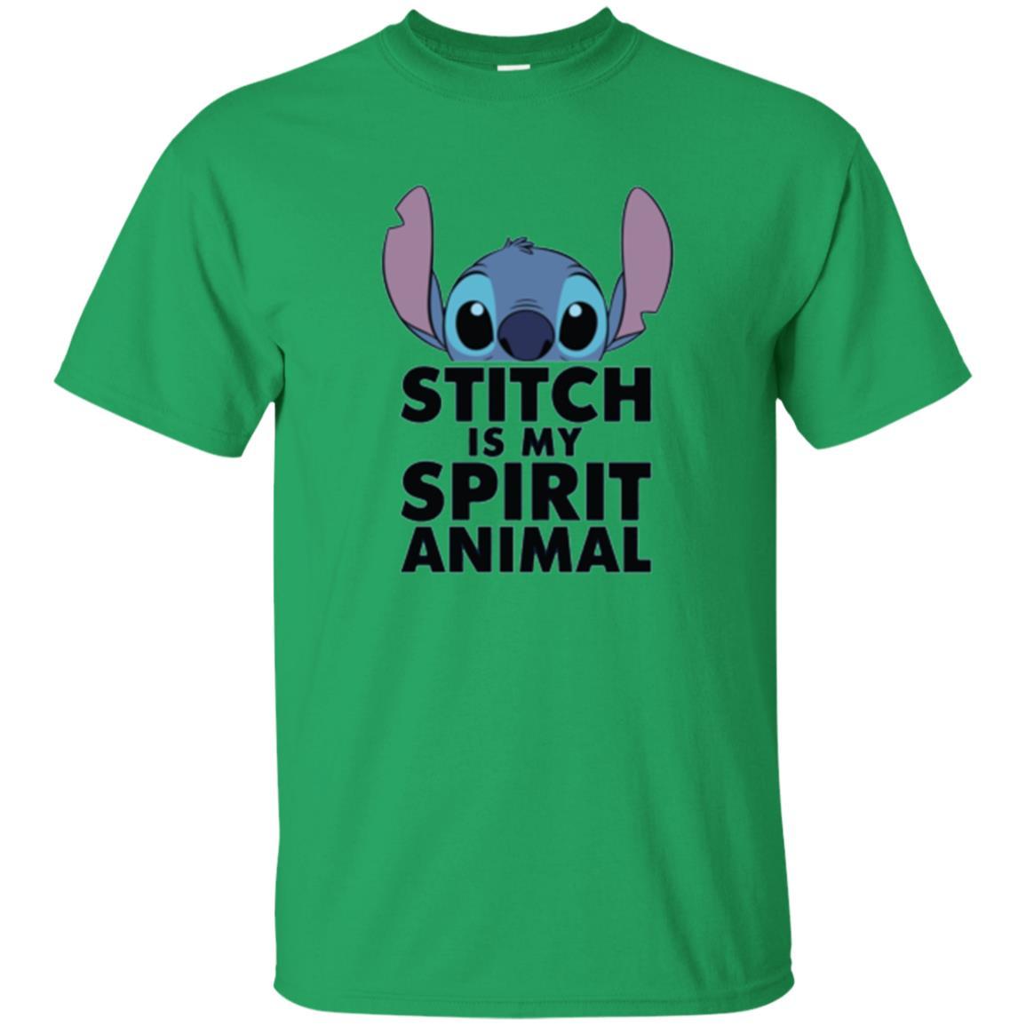 Disney Stitch Is My Spirit Animal T-shirt Irish Green