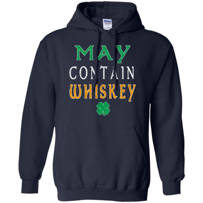 May Contain Whiskey St. Patrick_s Day T-shirt Navy