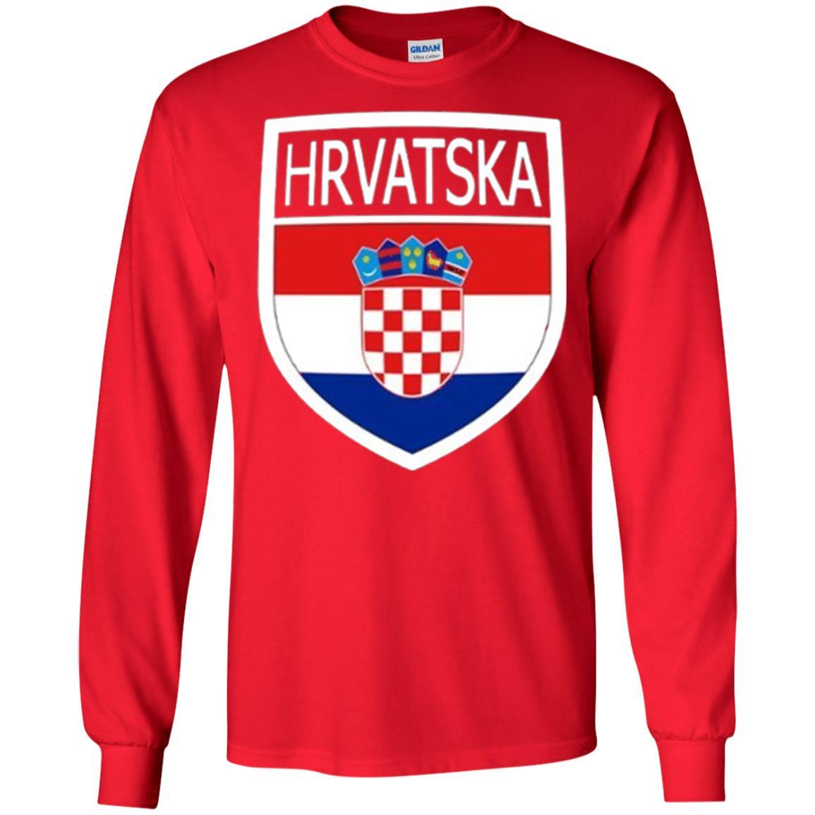 Croatia Shield T-shirt Hrvatska Patch Croatian Flag Badge Red