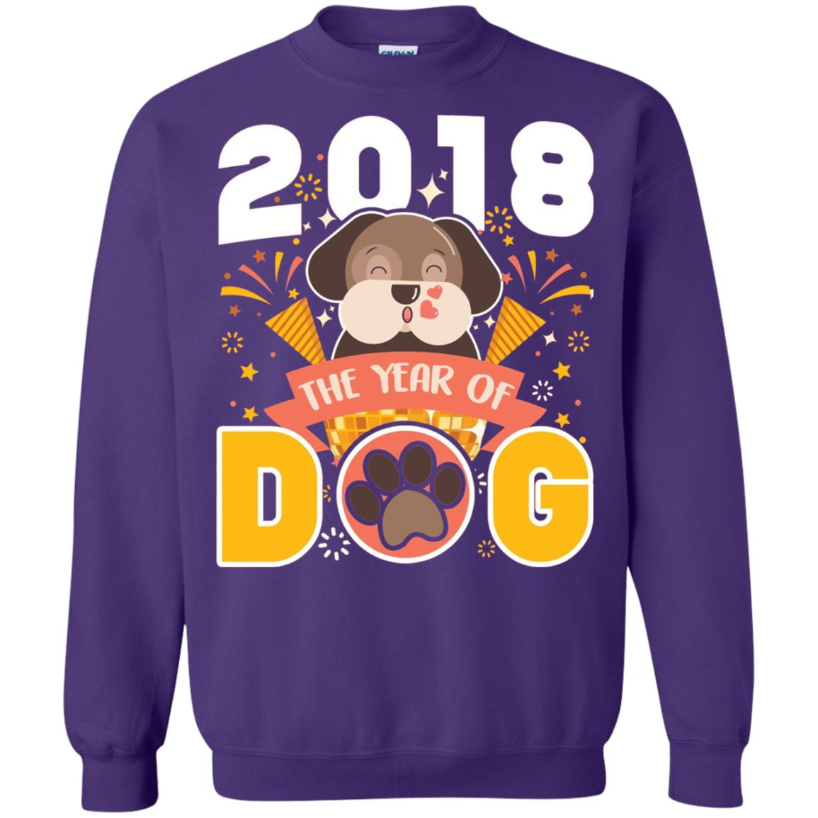 Funny Chinese New Year T-shirt 2018 The Year Of Dog Purple