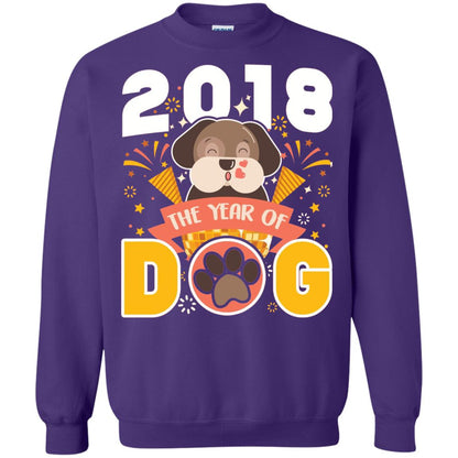 Funny Chinese New Year T-shirt 2018 The Year Of Dog Purple