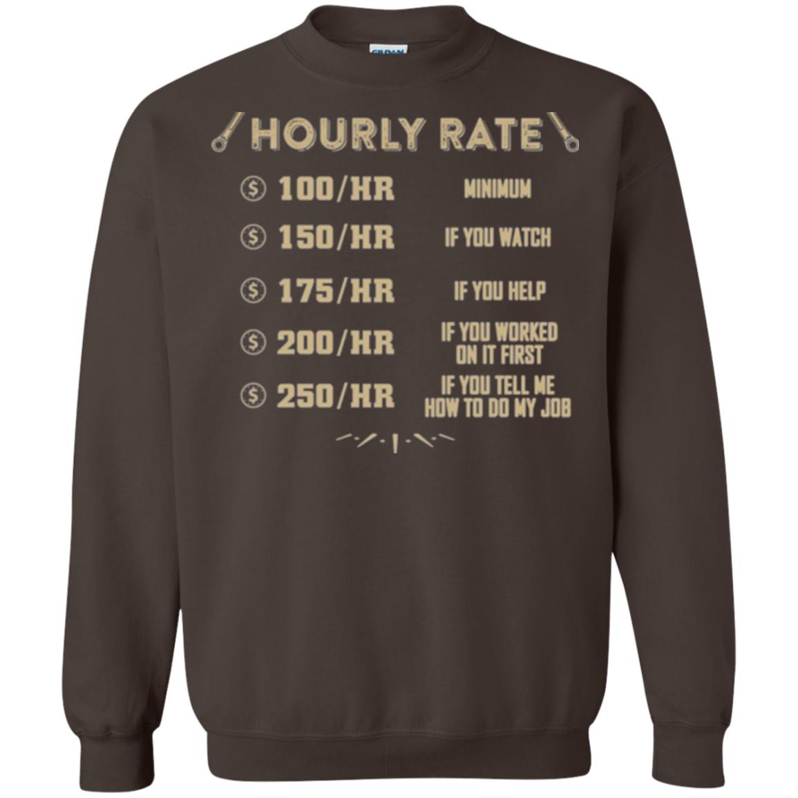 Mechanic T-shirt Mechanic Hourly Rate Dark Chocolate