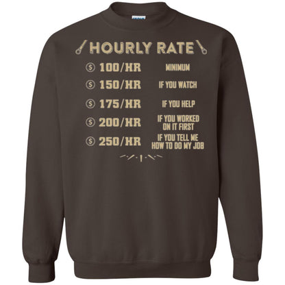 Mechanic T-shirt Mechanic Hourly Rate Dark Chocolate