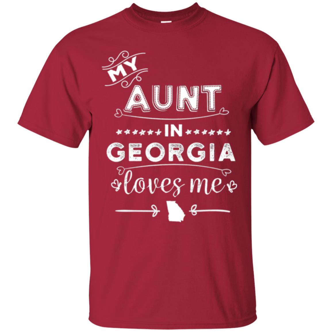 Niece T-shirt My Aunt In Georgia Loves Me Cardinal