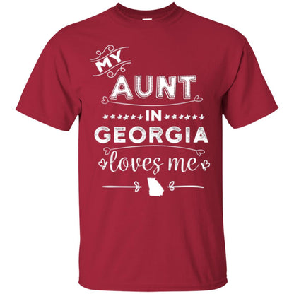 Niece T-shirt My Aunt In Georgia Loves Me Cardinal