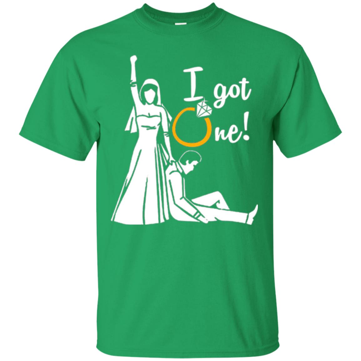 Just Married T-shirt I Got One - Funny Gift For Bride Irish Green