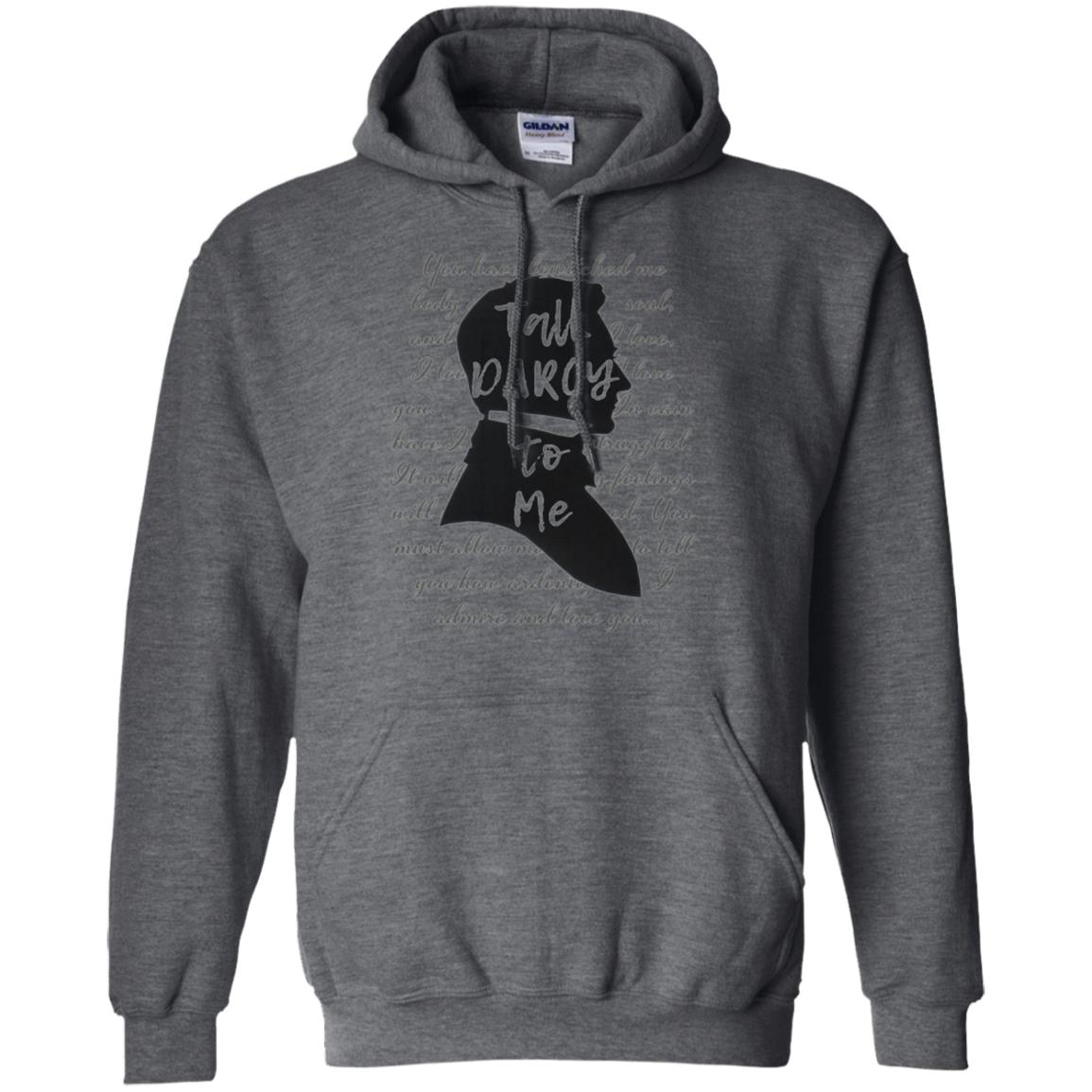 Funny Bookworm T-shirt Talk Darcy To Me Dark Heather