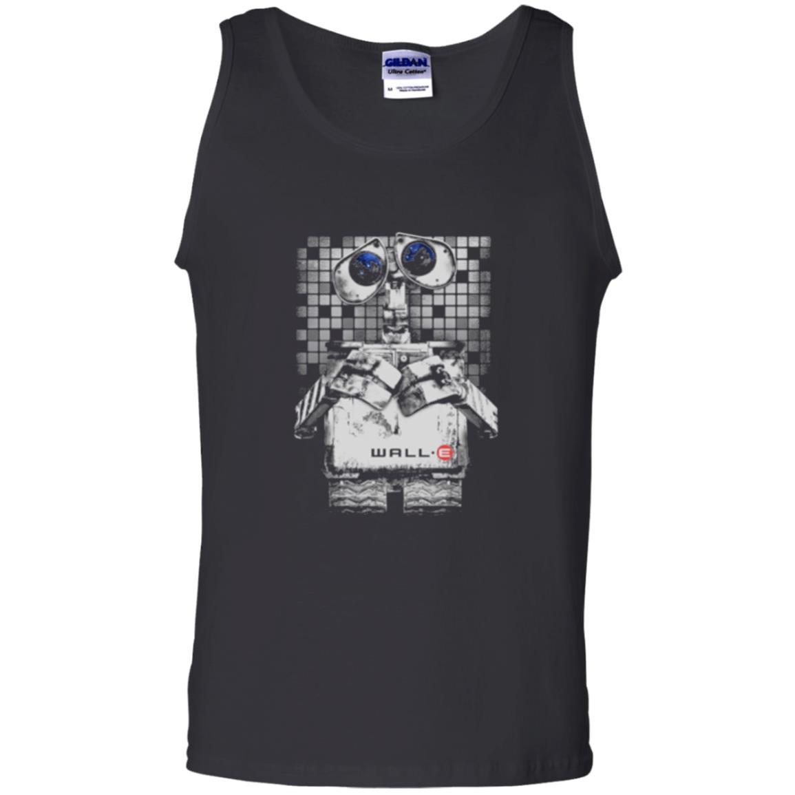 Film T-shirt Wall-e Tile Portrait Graphic Black