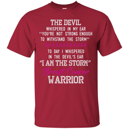 Breast Cancer Warrior T-shirt I Am The Storm Breast Cancer Warrior With Pink Ribbons Cardinal
