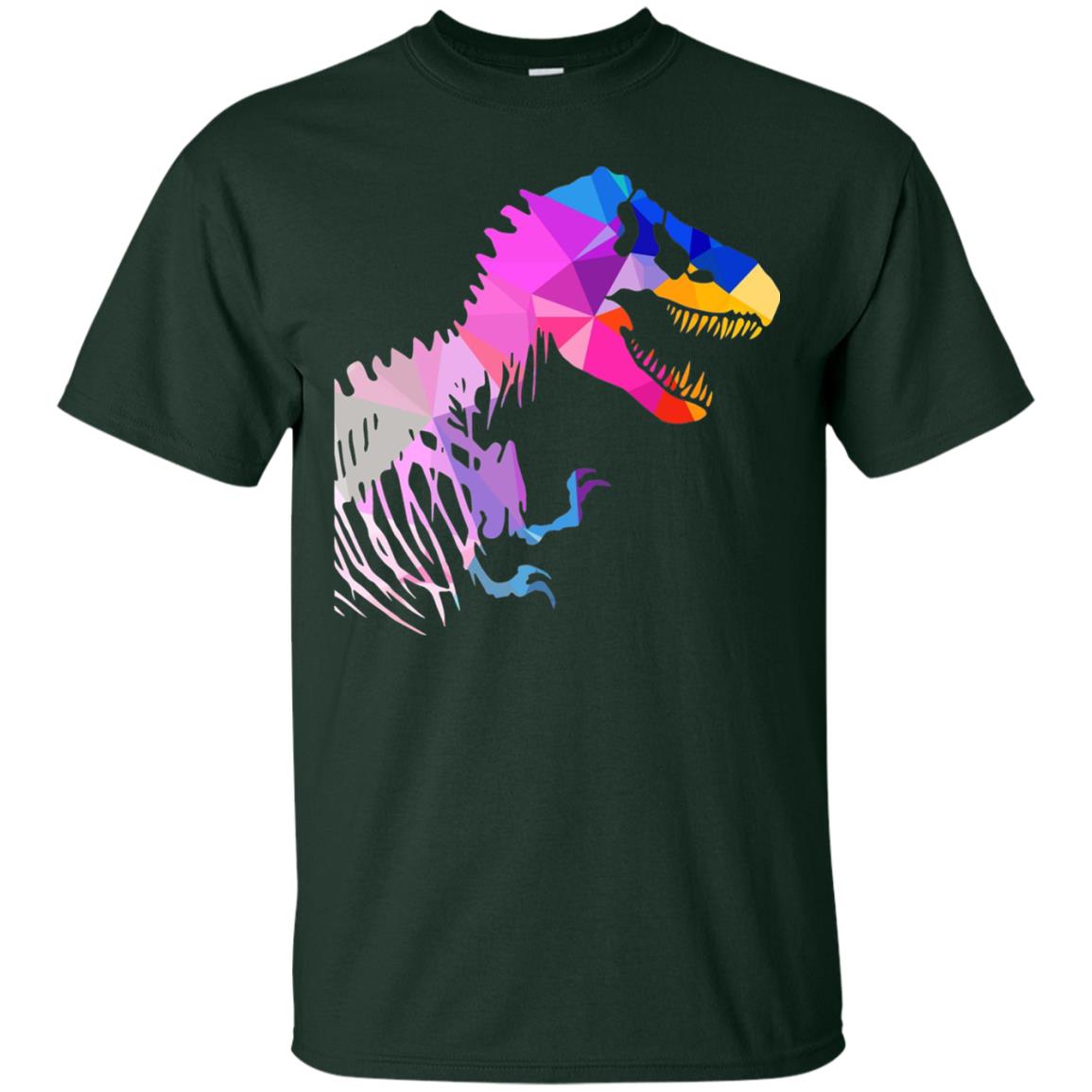 Geometric Abstract Triangular Pattern Dinosaur T-shirt Forest