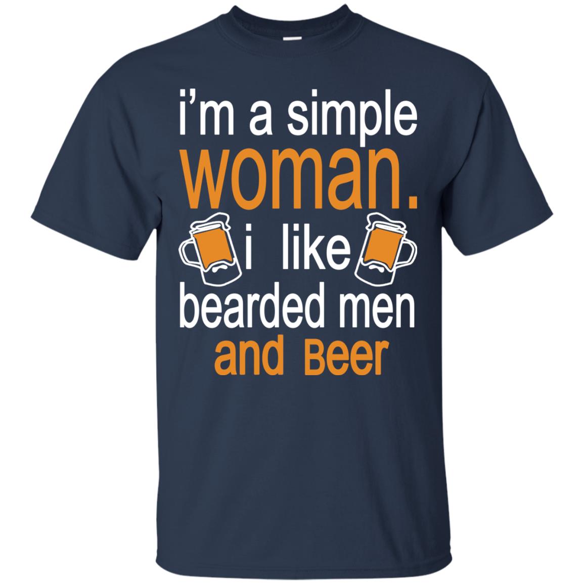Im A Simple Woman I Like Bearded Men And Beer Navy