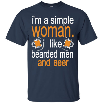 Im A Simple Woman I Like Bearded Men And Beer Navy