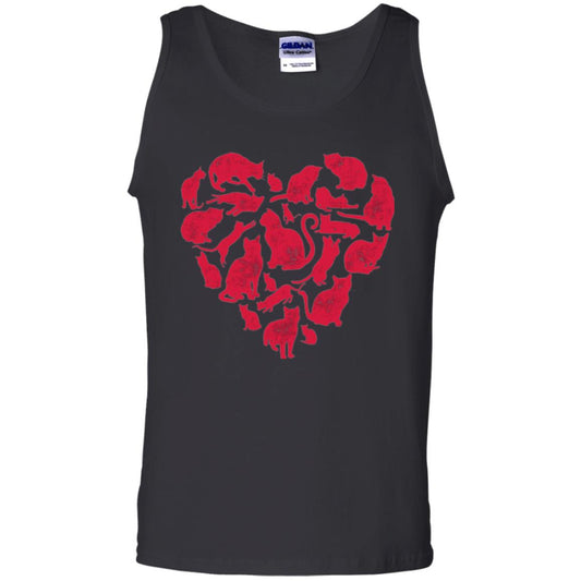 Valentines Day Cat T-shirt Black