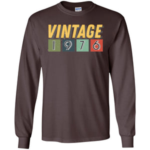 Vintage 1976 42th Birthday Gift Shirt For Mens Or WomensG240 Gildan LS Ultra Cotton T-Shirt
