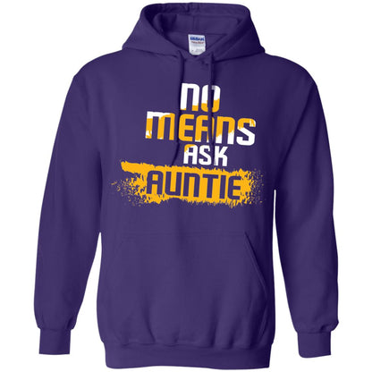No Mean Ask Auntie Aunt Shirt For Womens Purple