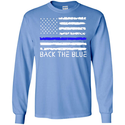 Thin Blue Line T-shirt Back The Blue Carolina Blue