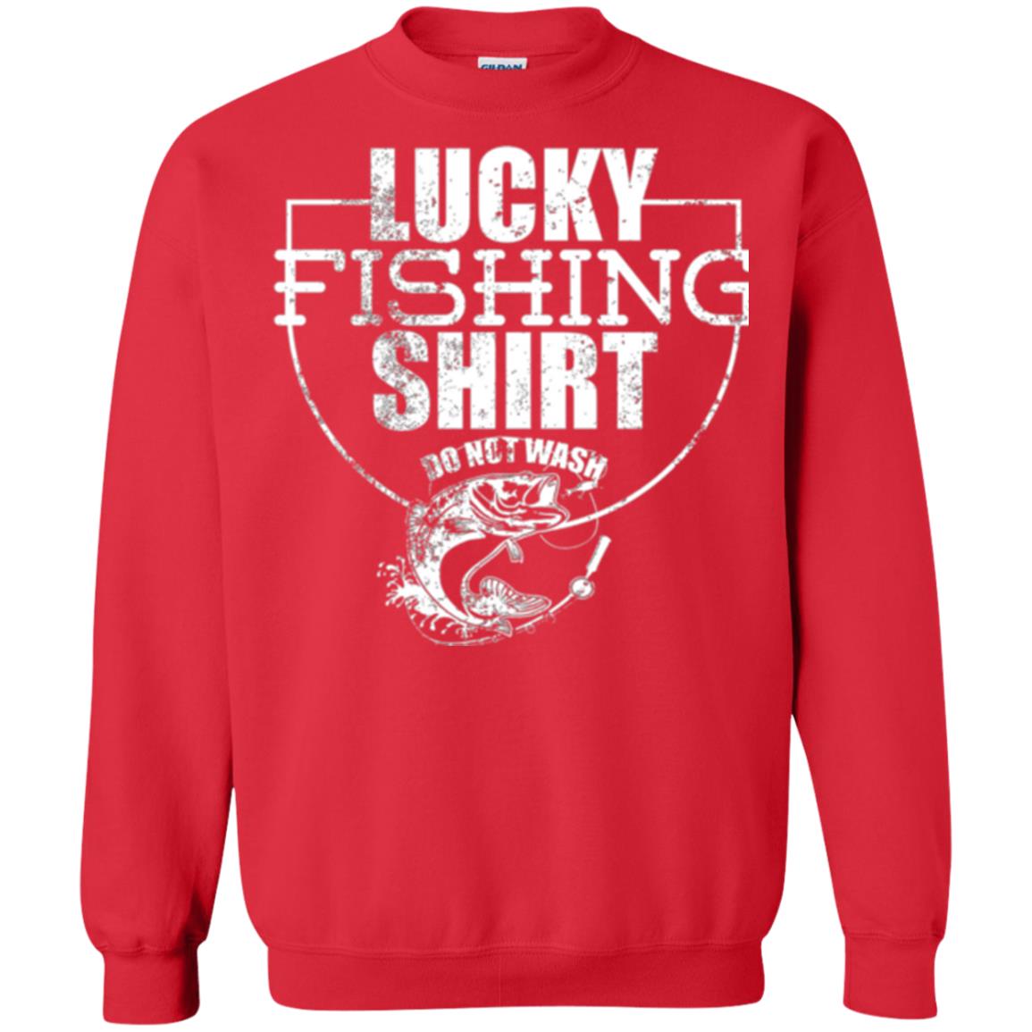 Fisherman T-shirt Lucky Fishing Shirt Do Not Wash Red