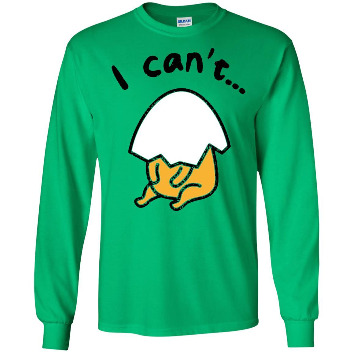 Film T-shirt Gudetama Lazy Egg I Can't Irish Green