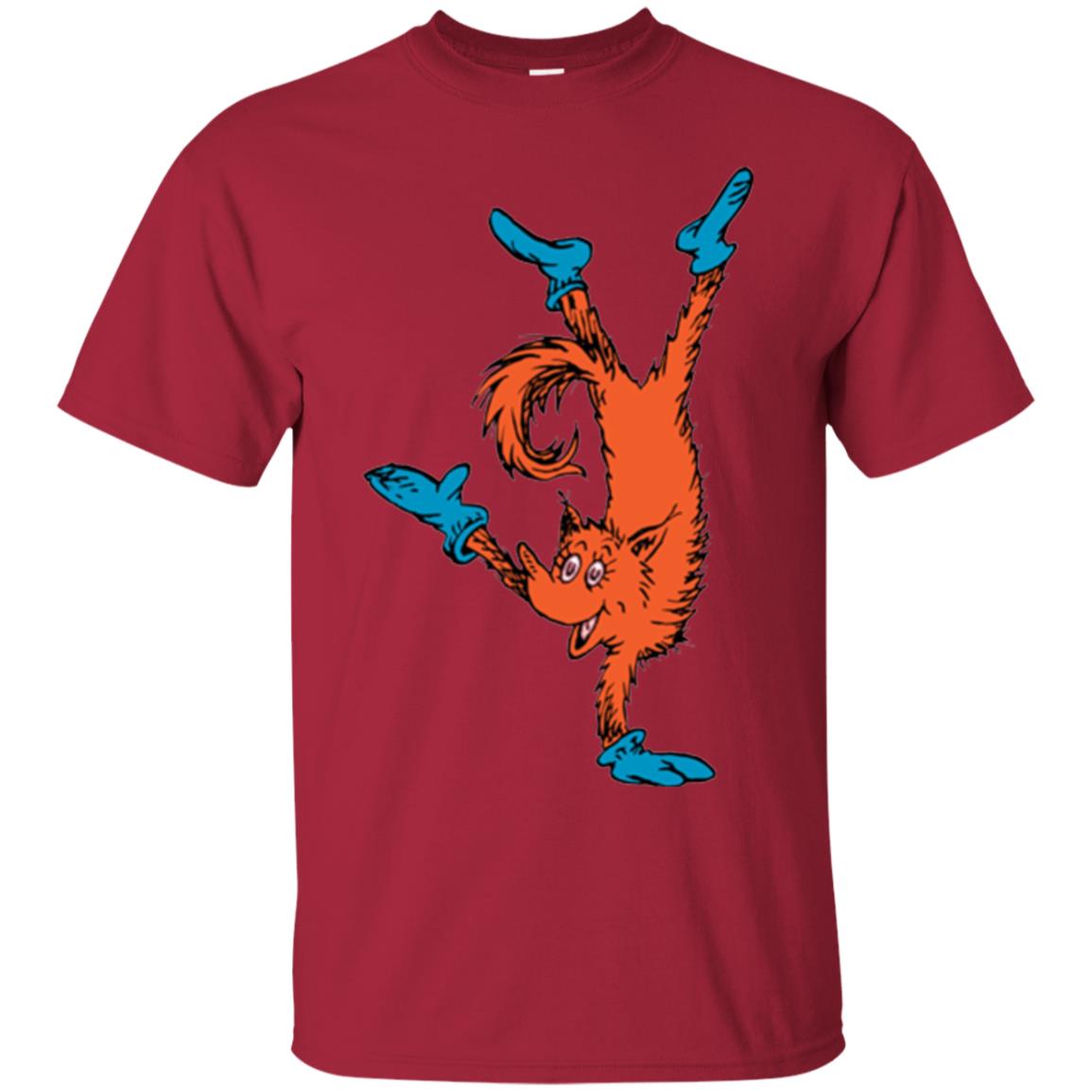 Dr. Seuss Fox In Socks Handstand Book Lover T-shirt Cardinal