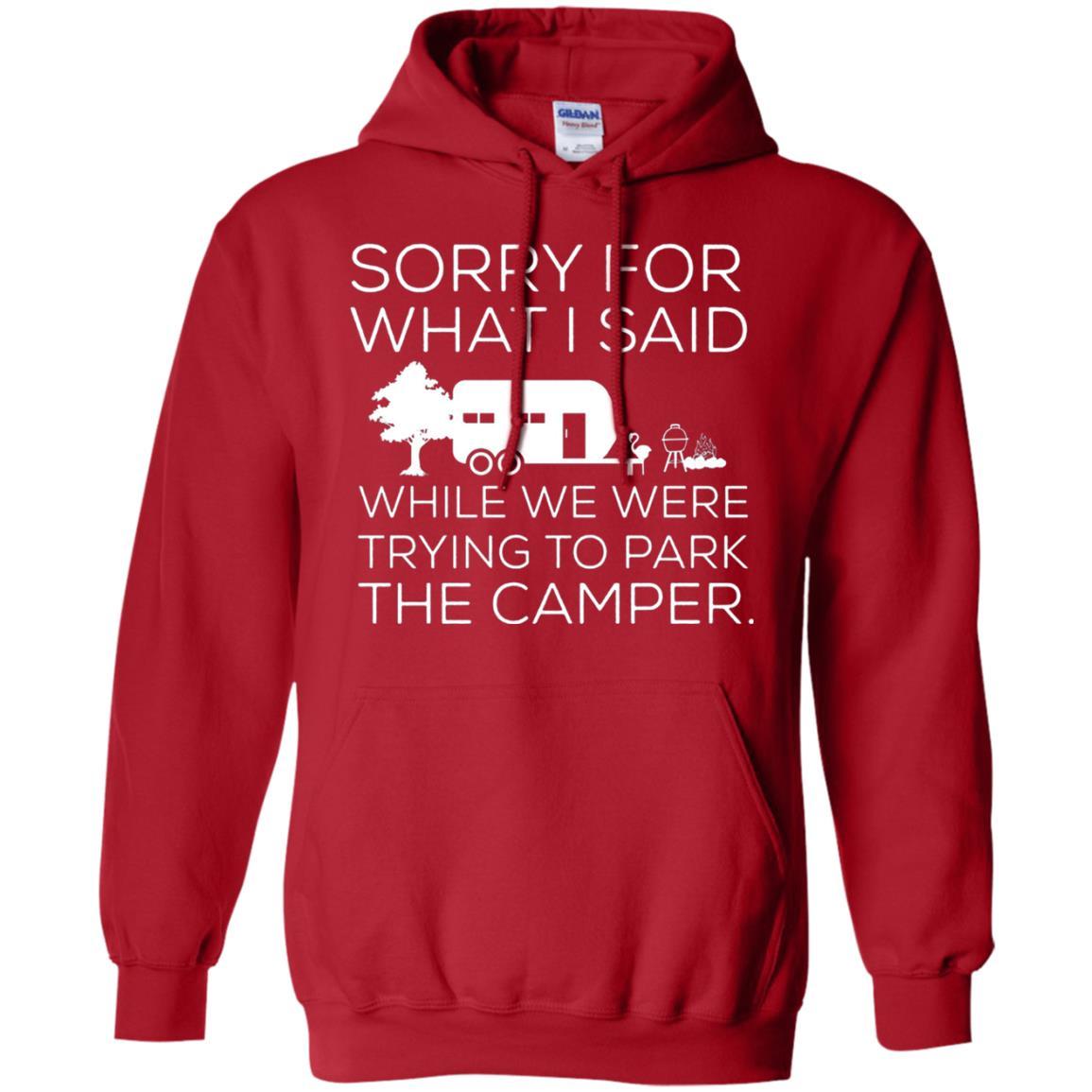 Camping T-shirt We Were Trying To Park The Camper Red