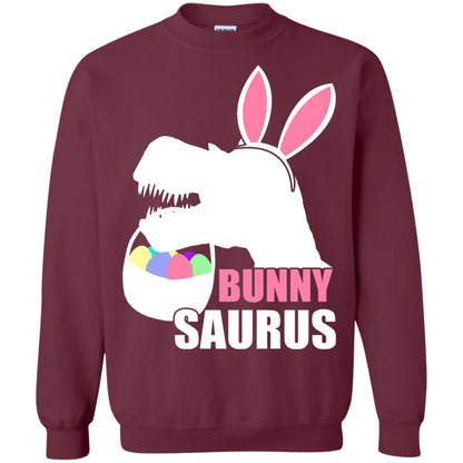 Bunnysaurus Easter Dinosaur Lover Shirt Maroon