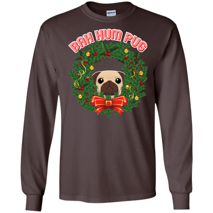 Christmas T-Shirt Bah Hum Pug Dark Chocolate