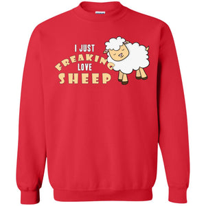 I Just Freaking Love Sheep ShirtG180 Gildan Crewneck Pullover Sweatshirt 8 oz.
