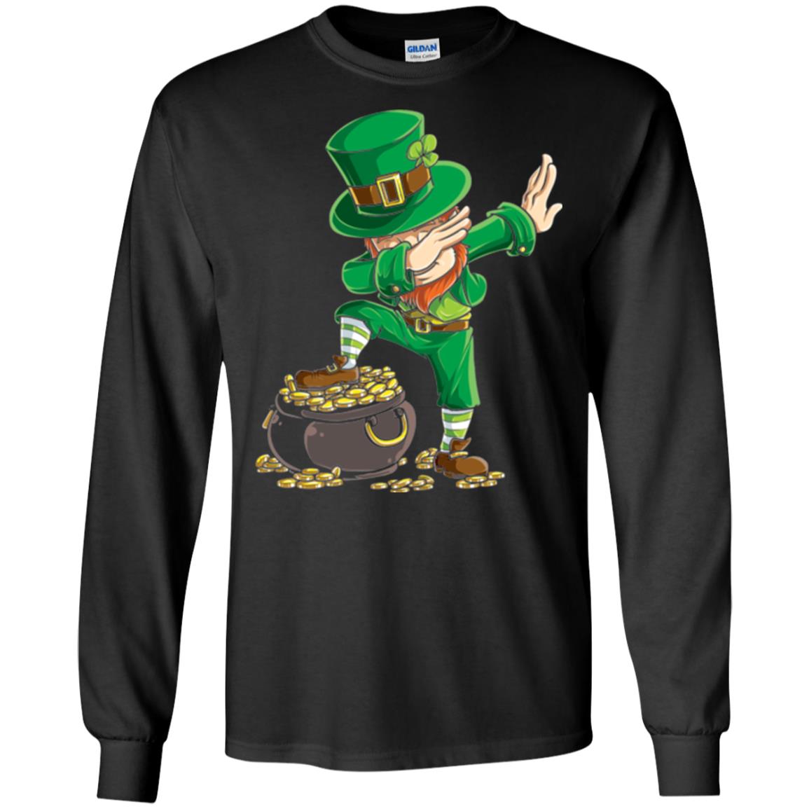 Dabbing Leprechaun Saint Patrick's Day T-shirt Black