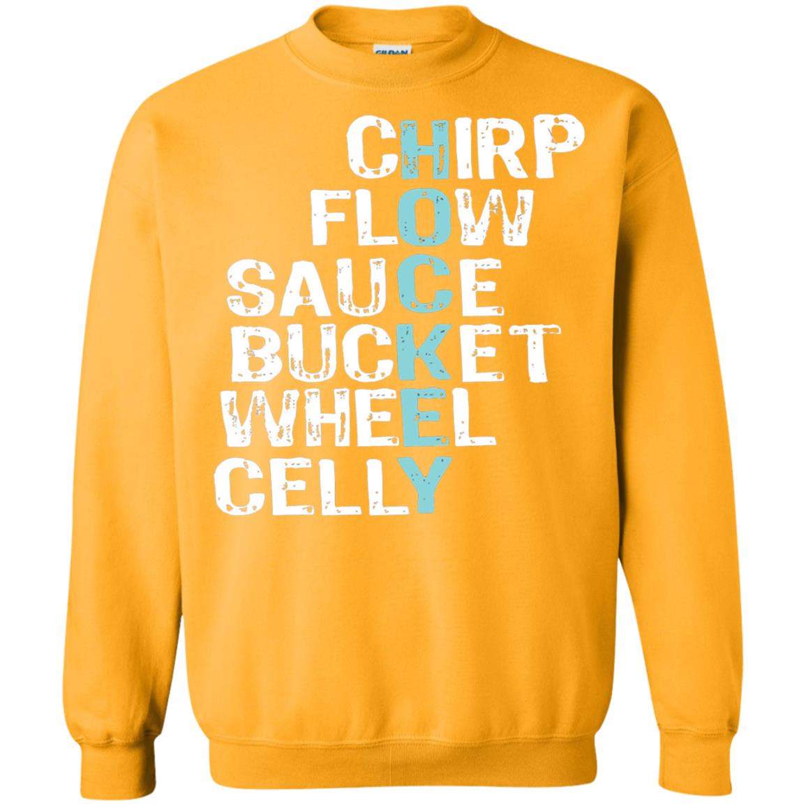 Eat Sleep Hockey Flow Celly Sauce Bucket Flow Wheel Shirt Gold