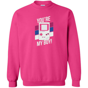 You_re My Boy Stripe Graphic Game Shirt For Boy