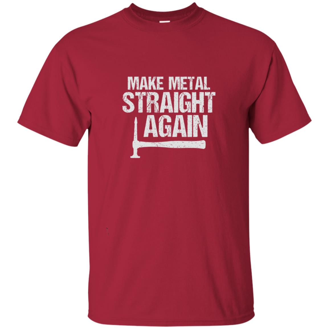 Make Metal Straight Again Auto Body Shirt Cardinal