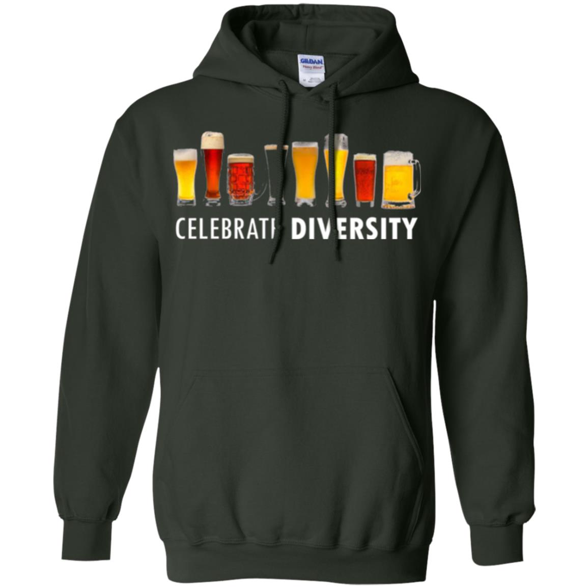 Beer Lovers T-shirt Celebrate Diversity Forest Green