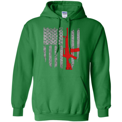 Hunting Lover T-shirt Gun Usa Flag Irish Green
