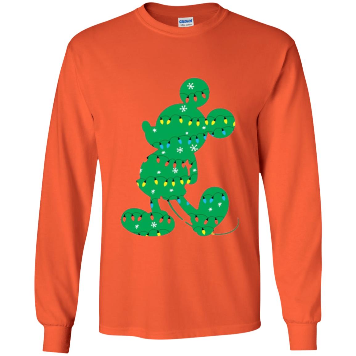Disney Mickey Mouse Christmas Lights T-shirt Orange
