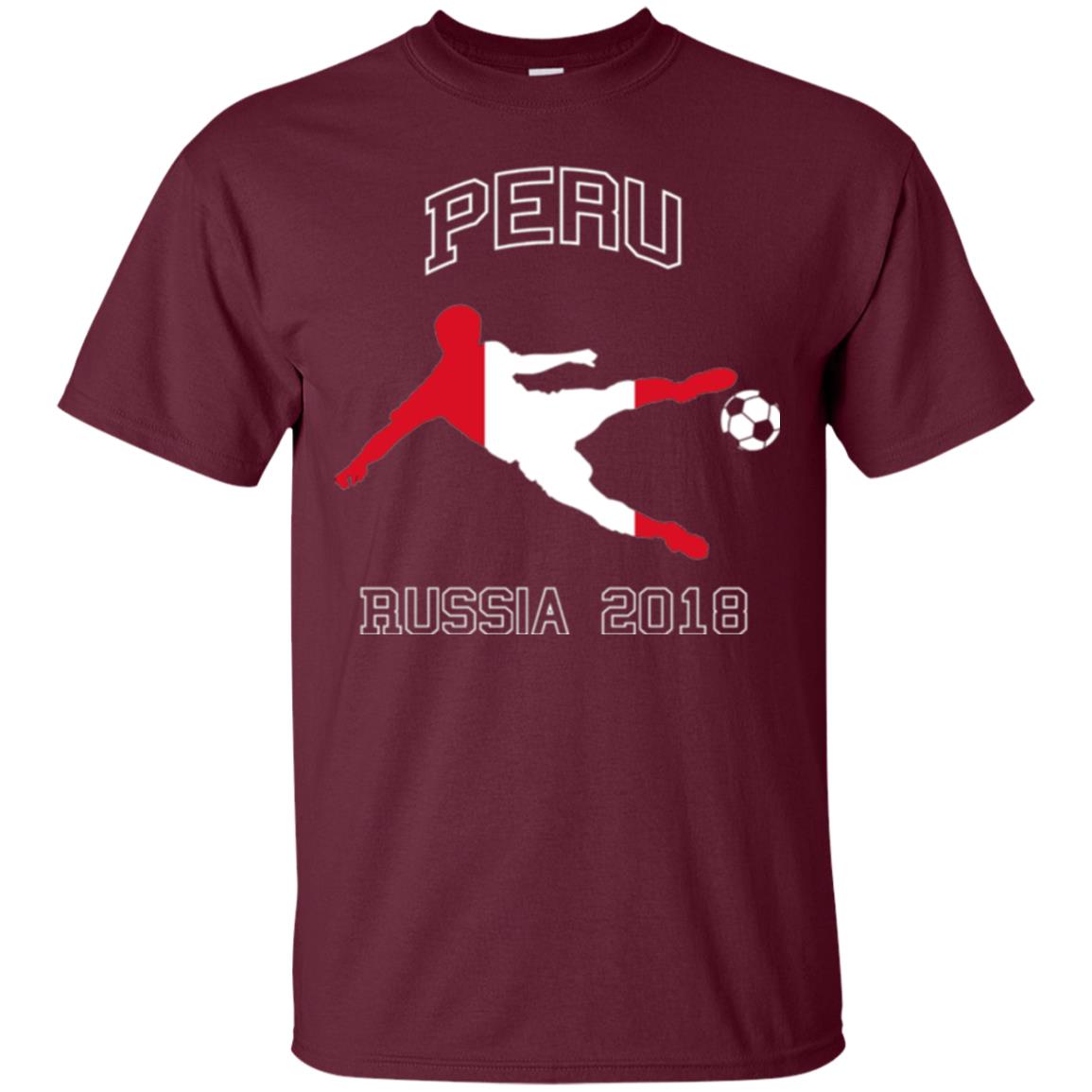 Soccer Lovers T-shirt Peru Russia In 2018 Maroon