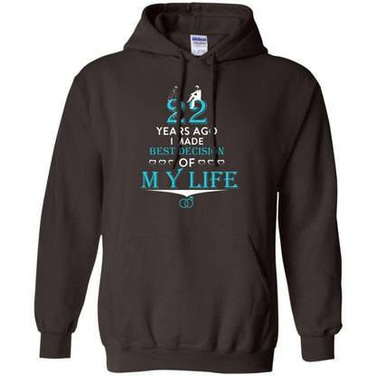 Marriage T-shirt 22 Years Ago I Made Best Decision Of My Life Dark Chocolate