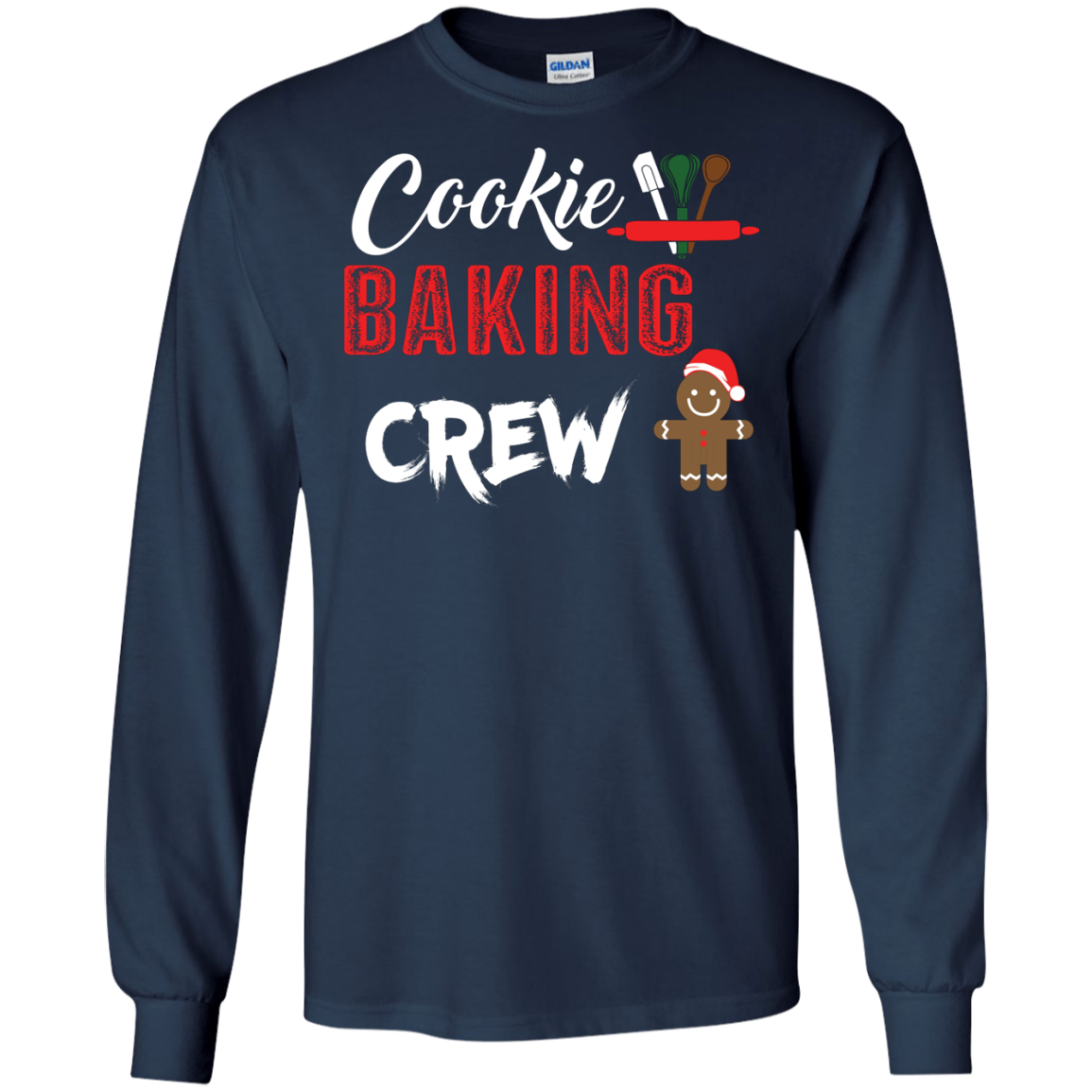 Christmas T-Shirt Cookie Baking Crew Navy