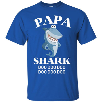 Papa Shark Family Shark Shirt Royal
