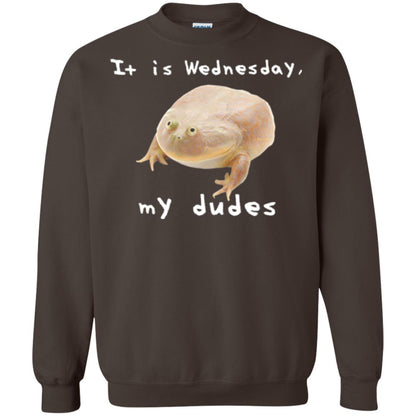 Funny Frog T-shirt It Is Wednesday My Dudes Dark Chocolate