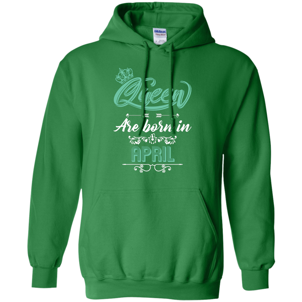 Brithday T-Shirt Queen Are Born In April Irish Green
