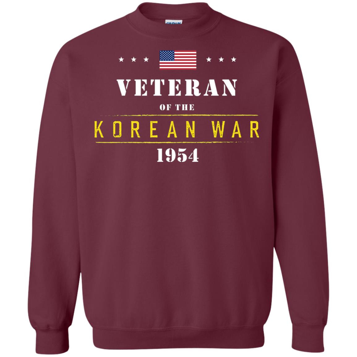Veteran Of The Korean War 1954 T-shirt Maroon