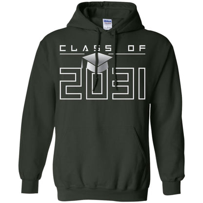 Class Of 2031 Kindergarten First Day Of School Graduate In 2031 Shirt Forest Green